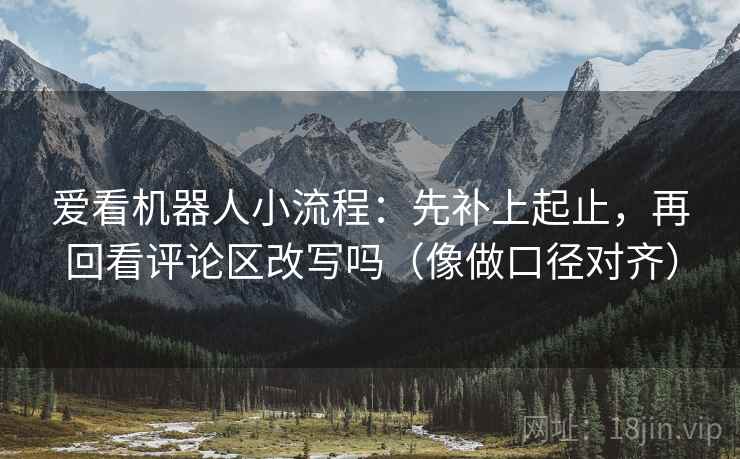 爱看机器人小流程：先补上起止，再回看评论区改写吗（像做口径对齐）