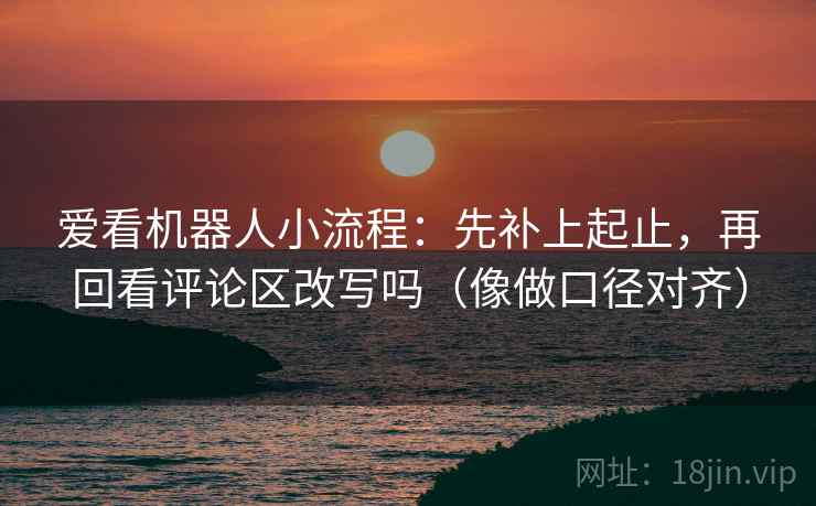 爱看机器人小流程：先补上起止，再回看评论区改写吗（像做口径对齐）